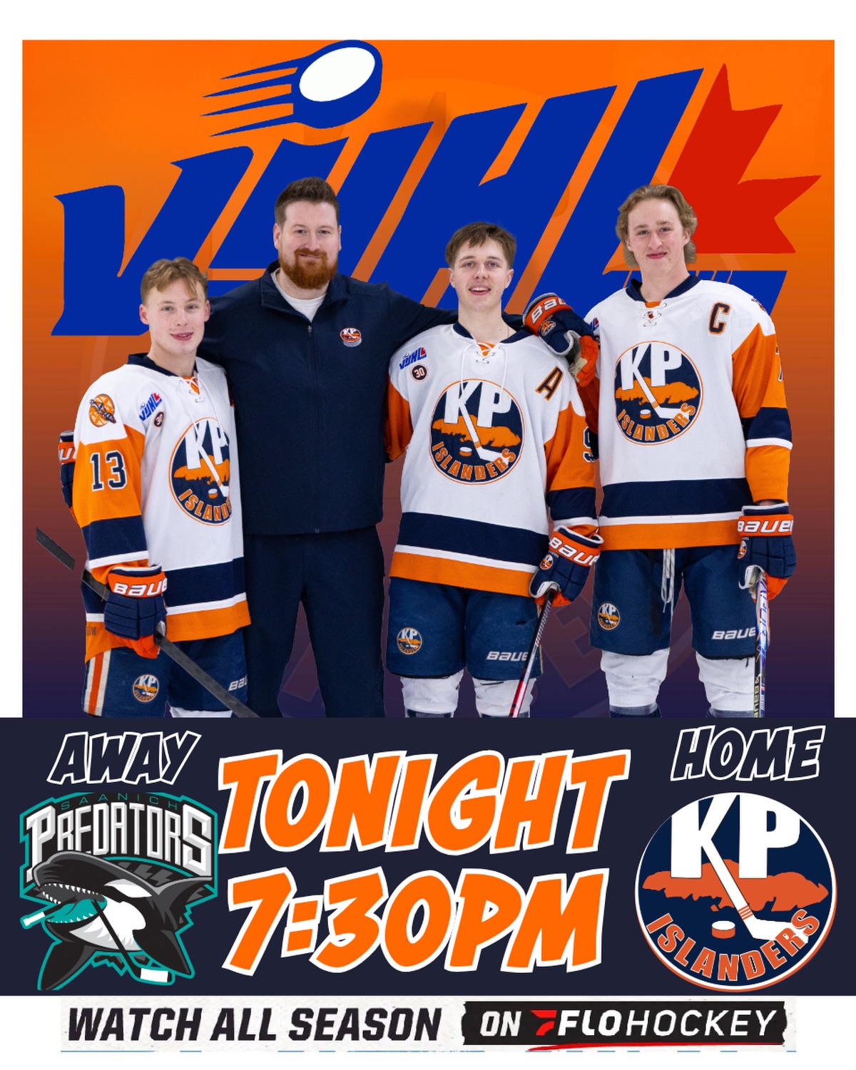 The Islanders Season will officially end after tonight’s game.
Don’t miss your chance to say good bye to our graduating players and the rest of the Club as they take the ice for one last time in 2025-2026.
Go KP Go!!!
