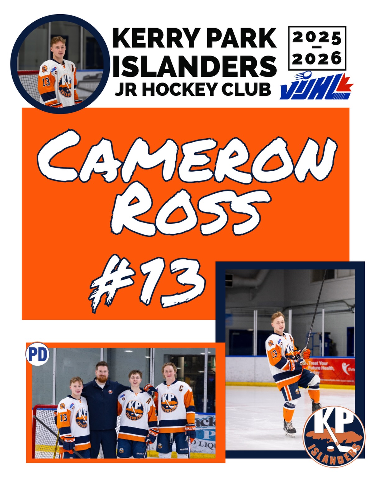 Last weekend we said goodbye to our graduating players and gifted them the jersey that they proudly wore with the logo that they left their individual impact on. 

Cam Ross played for the Islanders for his rookie season. We were lucky enough to welcome him and his never quit attitude back this year! Ross is that hard nose player that every coach wants in his line up. He gives it his all every shift; blocking shots, finishing checks and showing up for his team mates every game!
We wish him all the best in his future endeavours and thank him for all his contributions to the Club.
Once an Islander, Always an Islander.
Thank you Cam!!!